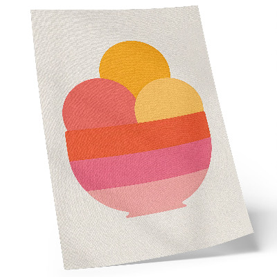 Wandposter Levendige cirkels in een kom, minimalistische stijl
