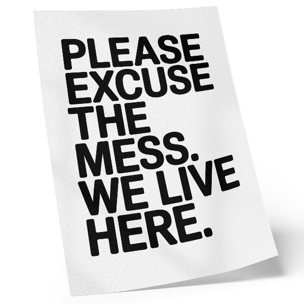Poster Humoristische tekst, minimalistische stijl, contrast