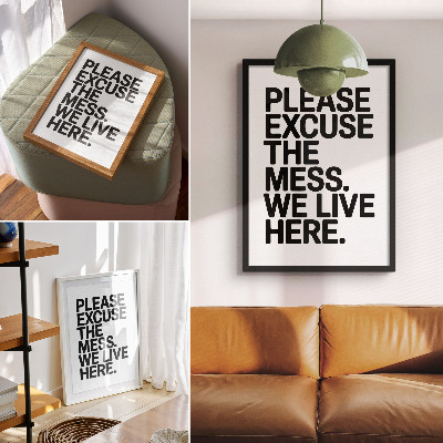 Poster Humoristische tekst, minimalistische stijl, contrast