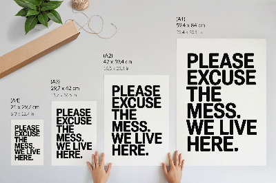Poster Humoristische tekst, minimalistische stijl, contrast