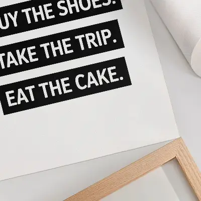 Wandposter met letters op een zwarte achtergrond en inspirerende typografie