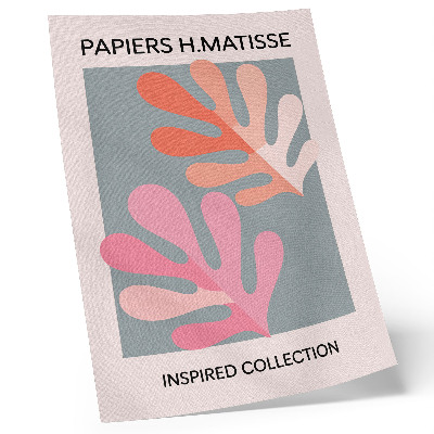 Wandposter Geometrische bladeren geïnspireerd door de kleurrijke bladeren van Matisse