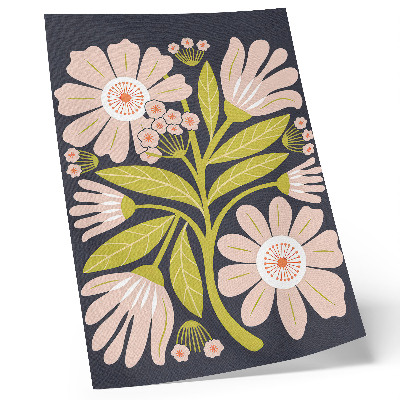 Decoratieve poster Retro bloemenmotieven, maar dan zonder gedoe.