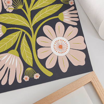 Decoratieve poster Retro bloemenmotieven, maar dan zonder gedoe.