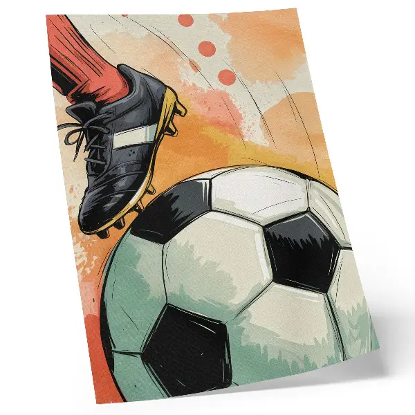 Wandposter met sportieve accenten, prachtige kleuren en een dynamische compositie