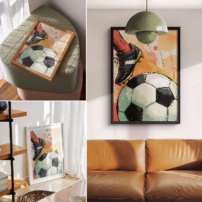 Wandposter Sportieve accenten, prachtige kleuren, dynamische compositie