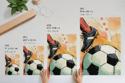 Wandposter met sportieve accenten, prachtige kleuren en een dynamische compositie