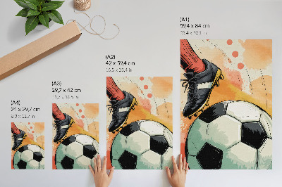 Wandposter Sportieve accenten, prachtige kleuren, dynamische compositie