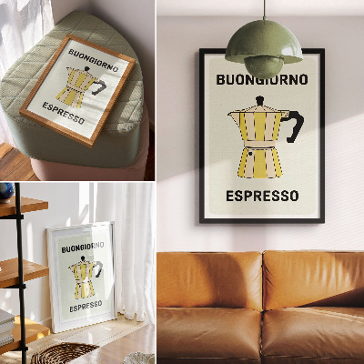 Decoratieve poster Cafetaria, heldere achtergrond, aantrekkelijke tekst
