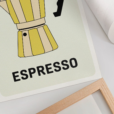 Decoratieve poster Cafetaria, heldere achtergrond, aantrekkelijke tekst