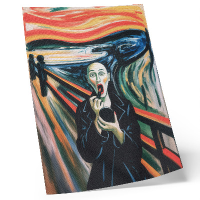 Poster Expressieve figuur, levendige kleuren, dynamische lijnen