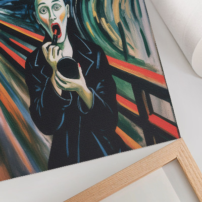 Poster Expressieve figuur, levendige kleuren, dynamische lijnen