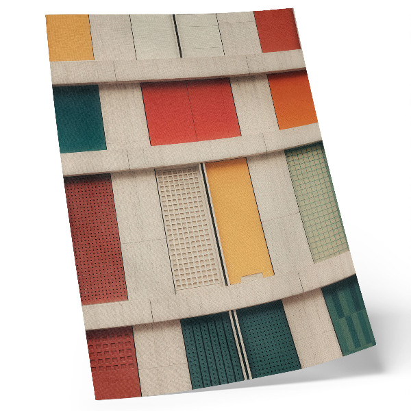 Decoratieve poster Kleurrijke panelen, symmetrie, moderne stijl