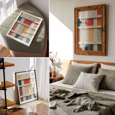 Decoratieve poster Kleurrijke panelen, symmetrie, moderne stijl