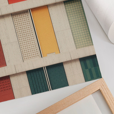 Decoratieve poster Kleurrijke panelen, symmetrie, moderne stijl