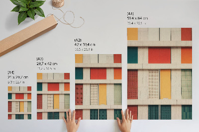 Decoratieve poster Kleurrijke panelen, symmetrie, moderne stijl