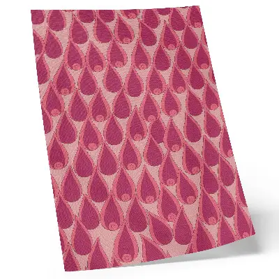 Decoratieve poster met een dynamisch patroon van roze druppels