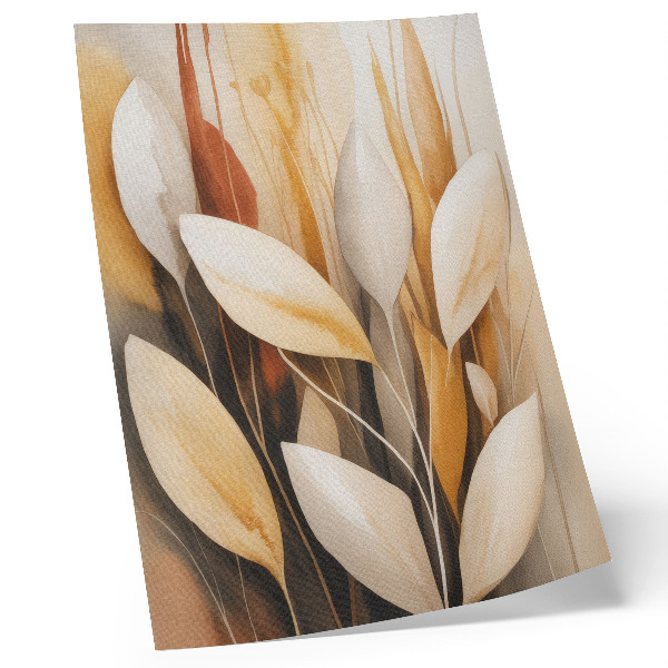 Poster Elegante bladeren, eenvoud en harmonie van kleuren.