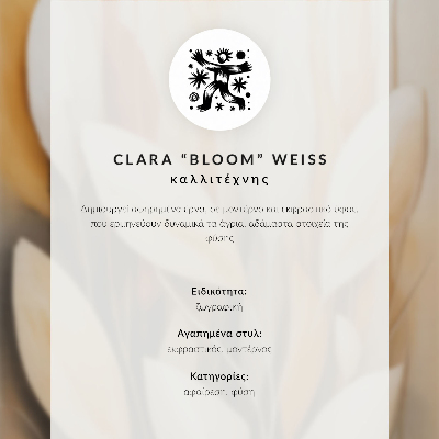 Poster Elegante bladeren, eenvoud en harmonie van kleuren.