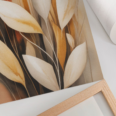 Poster Elegante bladeren, eenvoud en harmonie van kleuren.
