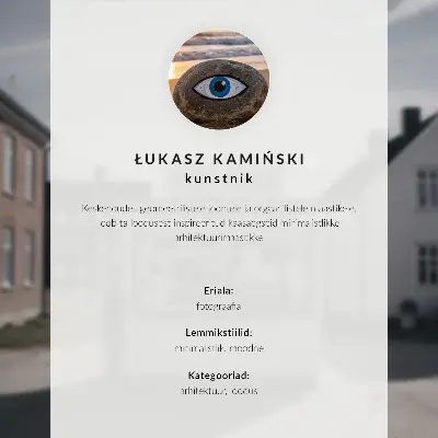 Decoratieve poster houten kiosk met idyllische lichte gebouwen