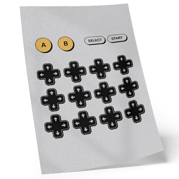 Poster Minimalisme van gamecontrollers, retro moderniteit
