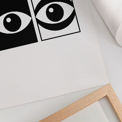 Decoratieve poster Zwart-witte ogen, moderne symmetrie, contrast