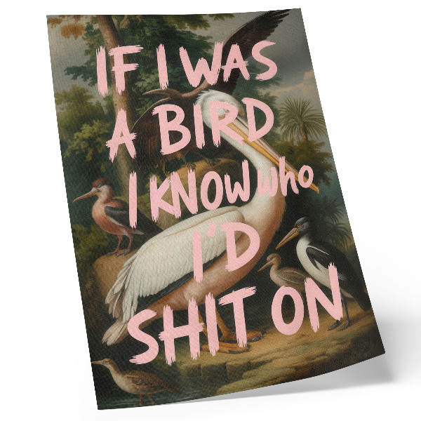 Poster Creatieve tekst tegen een natuurlijke achtergrond