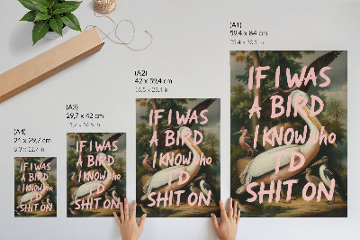 Poster Creatieve tekst tegen een natuurlijke achtergrond