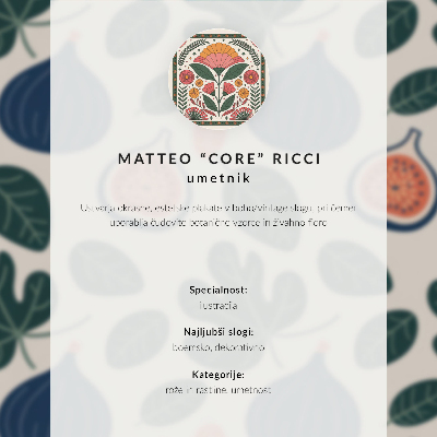 Decoratieve poster Kleurrijke bloemen en bladeren in grafische stijl