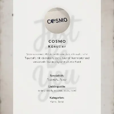 Poster met roze achtergrond en witte letters in moderne stijl