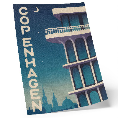 Poster Moderne architectuur van de avondstad