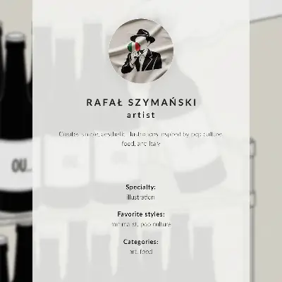 Decoratieve poster mok met amberkleurige drank tegen een gele achtergrond met romig schuim