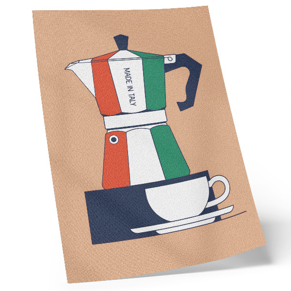 Decoratieve poster Kleurrijke cafetaria, Italiaanse kleuren, moderne sfeer