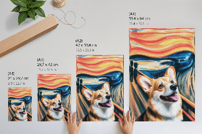 Poster Dynamische kleuren, gedurfde contrasten, schattige hond