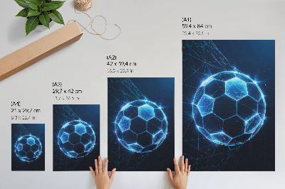 Poster Digitale bal met geometrische lijnen en lichteffecten