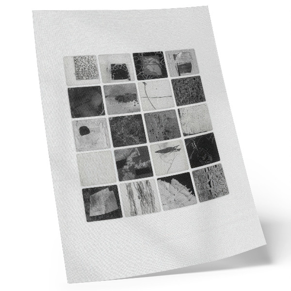 Decoratieve poster Zwart-witte geometrische patronen in een artistieke vorm.
