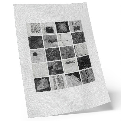 Decoratieve poster Zwart-witte geometrische patronen in een artistieke vorm.