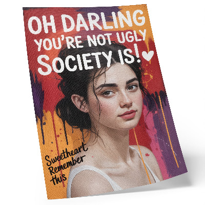 Poster Motivatie, energie, dynamiek, vrouwenportret