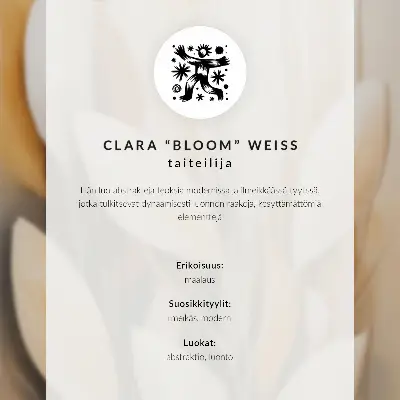 Wandposter met blauwe penseelstreken in een modern contrast
