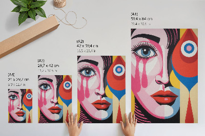 Poster Kleurrijke abstracte vormen, ooggezicht