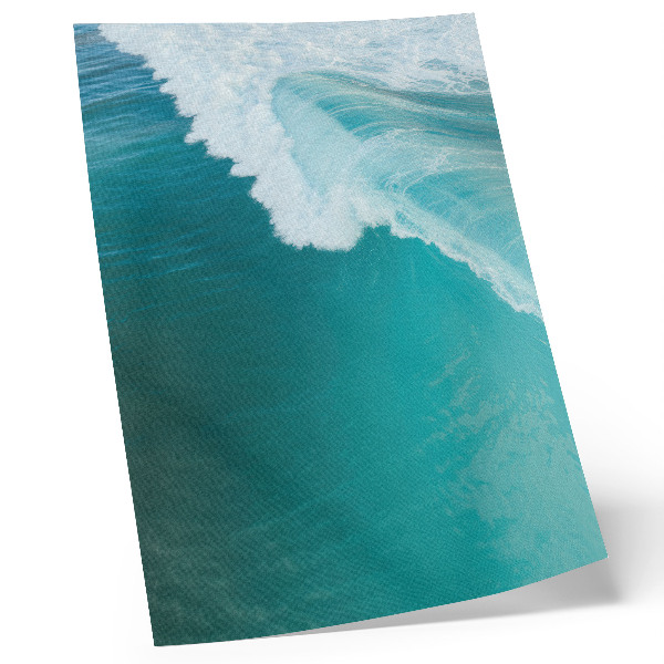 Wandposter Turkooizen oceaangolven, een kalme atmosfeer, harmonie.