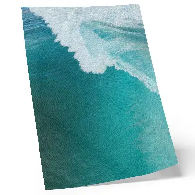 Wandposter turkooizen oceaangolven voor een kalme en harmonieuze sfeer