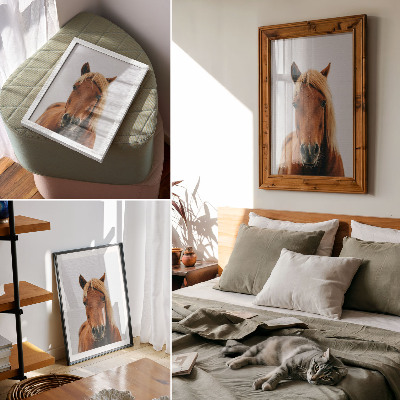 Decoratieve poster Paardenportret minimalisme natuurlijke schoonheid elegantie