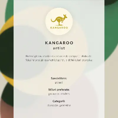 Decoratieve poster met geometrische patronen in contrasterende kleuren