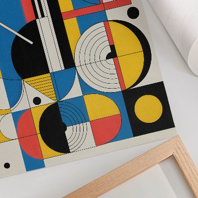 Decoratieve poster Geometrische patronen in contrasterende kleuren