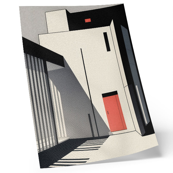 Decoratieve poster Minimalistische geometrische architectuur contrast