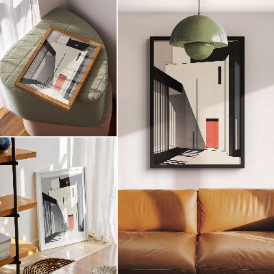 Decoratieve poster Minimalistische geometrische architectuur contrast