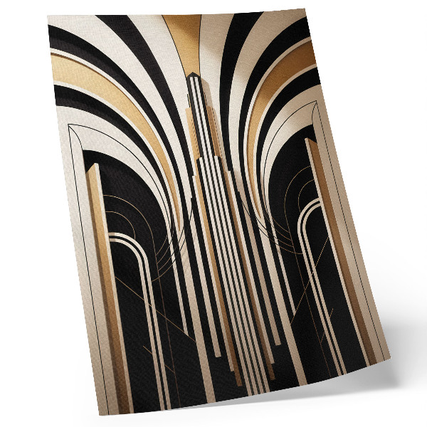 Wandposter Moderne bogen, elegantie, art deco-contrast
