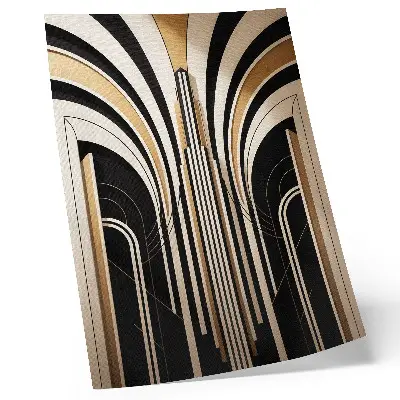 Wandposter met moderne bogen in een elegante art-decostijl met contrast
